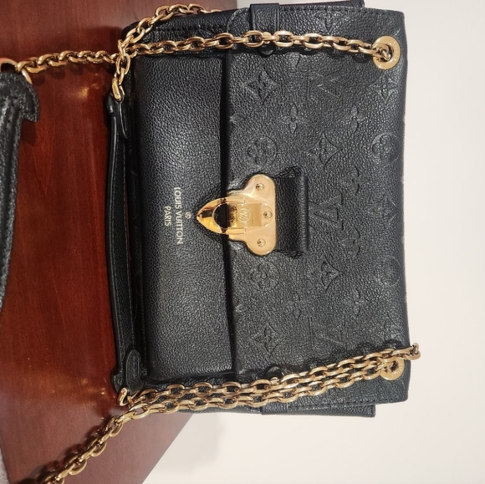 Louis Vuitton Black and Gold Monogram Shoulder Bag